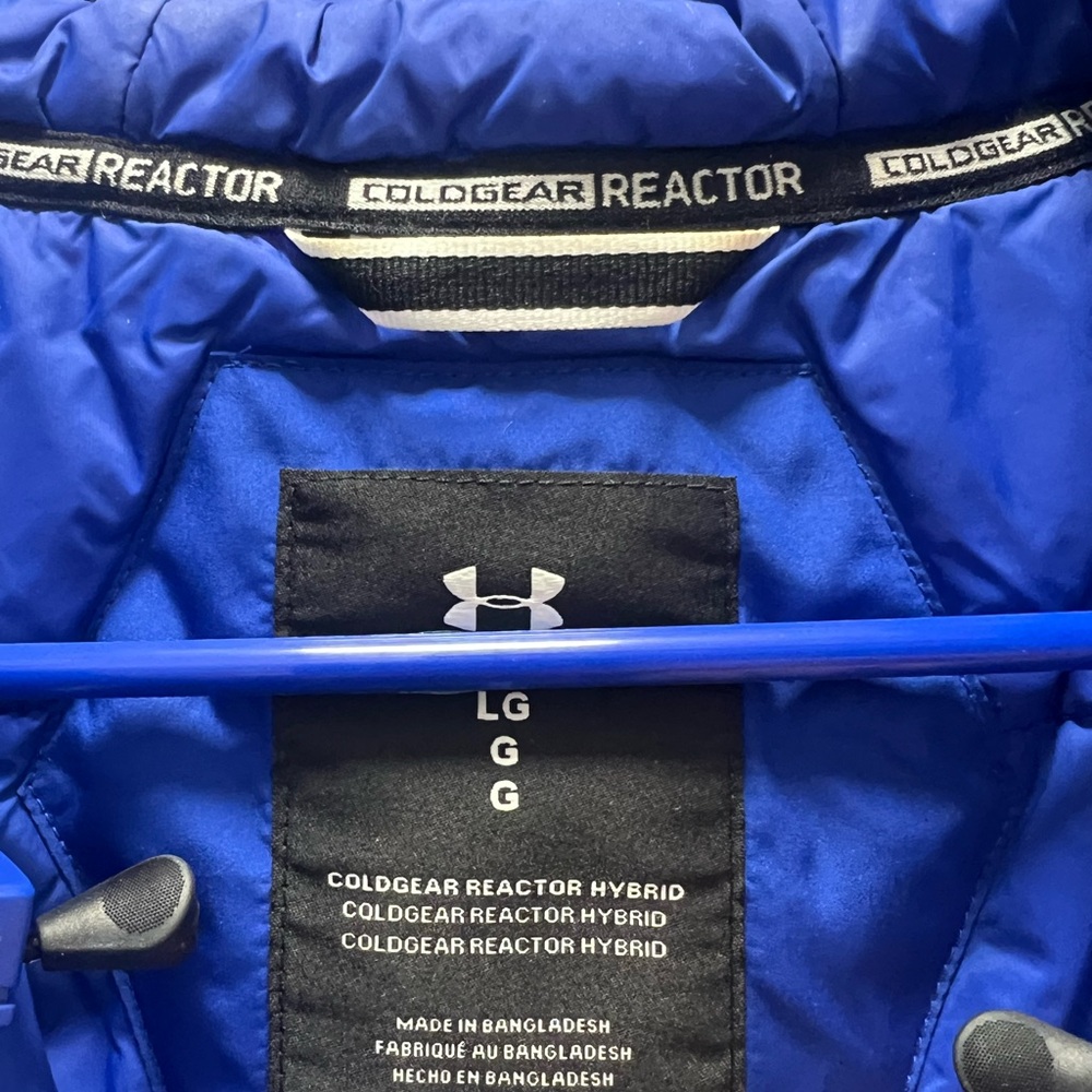 Under Armour Royal Blue Quilted Hooded Puffer Jacket - Picture 3 of 3